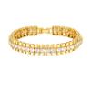 Jewelry Block Chain Bracelets Waterproof Cubic Zirconia Bangle  Jewelry Accessories