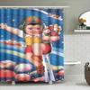 Vintage Shower Curtain Waterproof Kids Bath Decor Space Fantasy Astronaut Pilot Design Cartoon Wall Hanging In Shower Curtains F