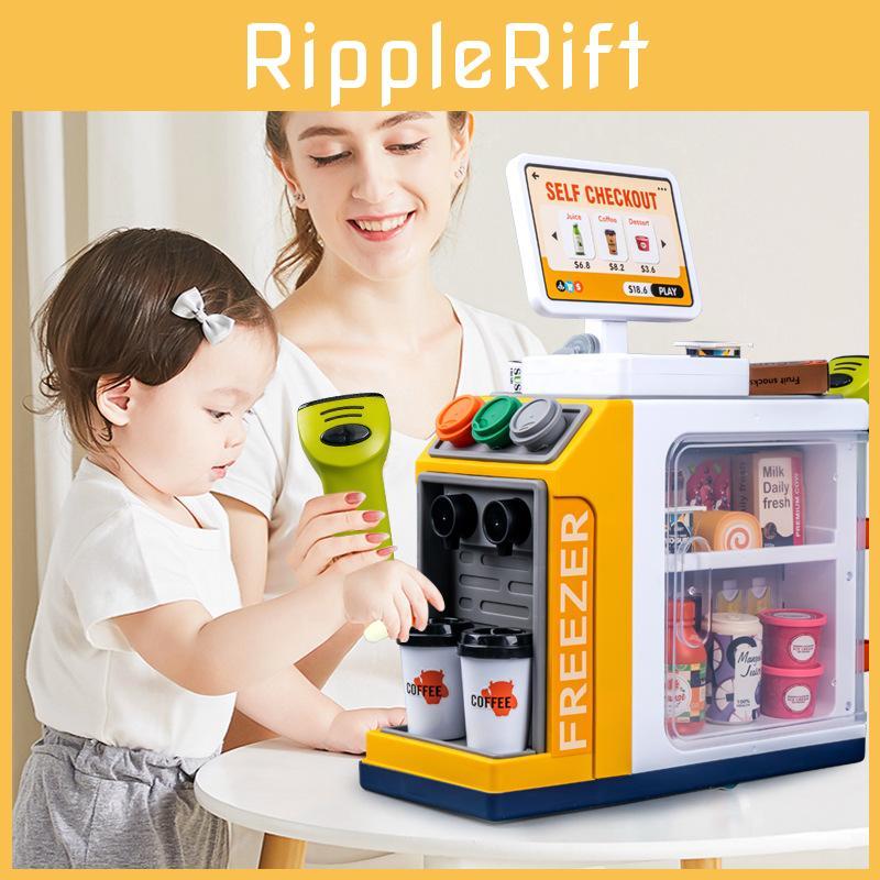 Toy Childrens Cash Register With Simulated Supermarket Scanner Learning For