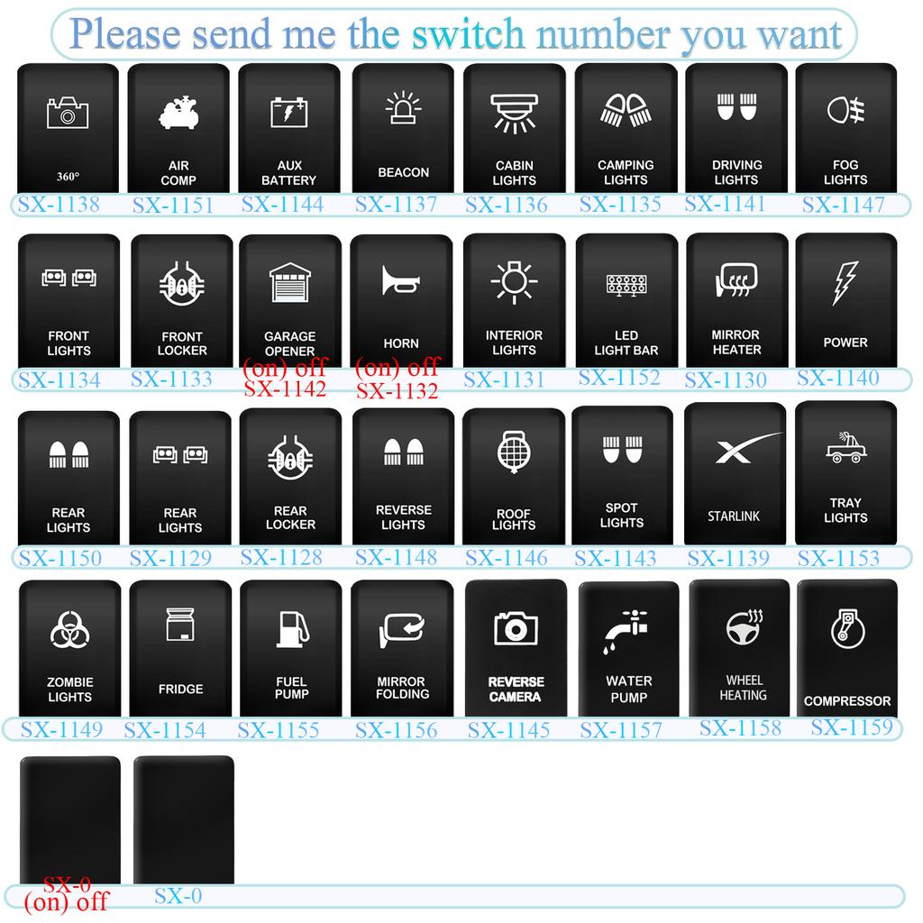 12V LED Push Button Switch Connector for Toyota Hilux Land Cruiser Prado 150 200 Series 4Runner RAV4 Hiace Tundra Corolla FJ Fog