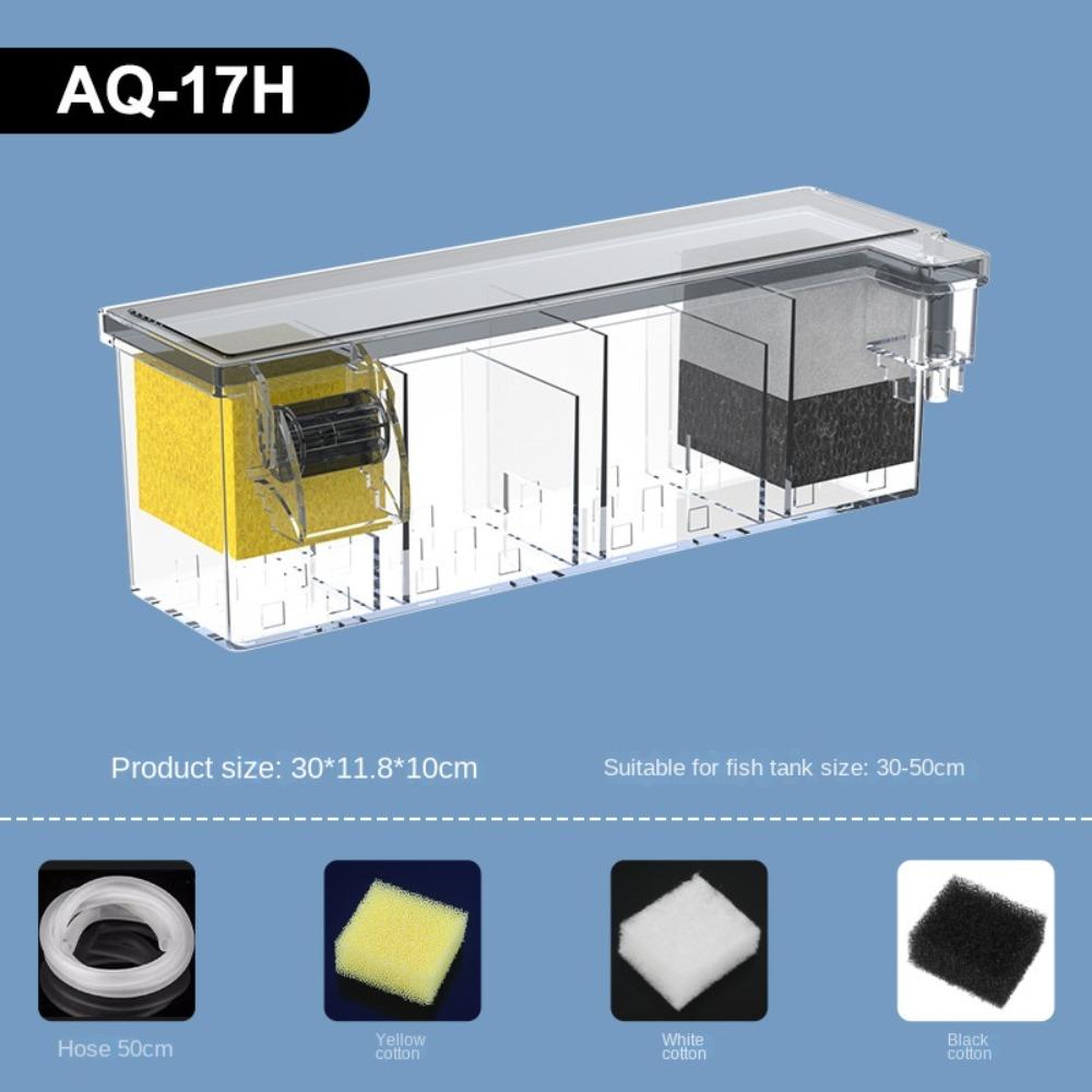 Ścienny Akwarium Cichy Wbudowany Filtr Kaskadowy Pudełko Cyrkulujące Z Pompą Wodną Cyrkulujący Oczyszczacz Wody do Domu