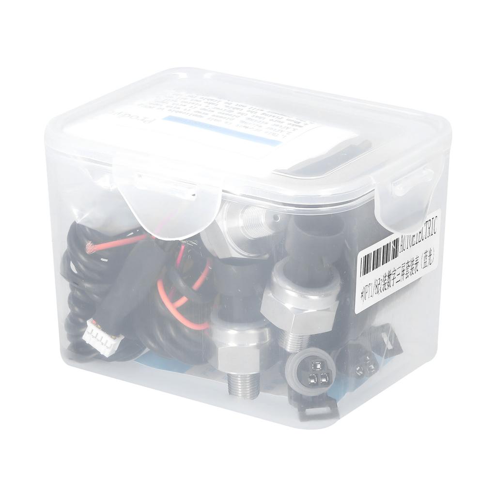 Triple Display Air Pressure Guage LED Digital Air Suspension Gauge 0-220PSI with 3pcs 1/8NPT Sensors