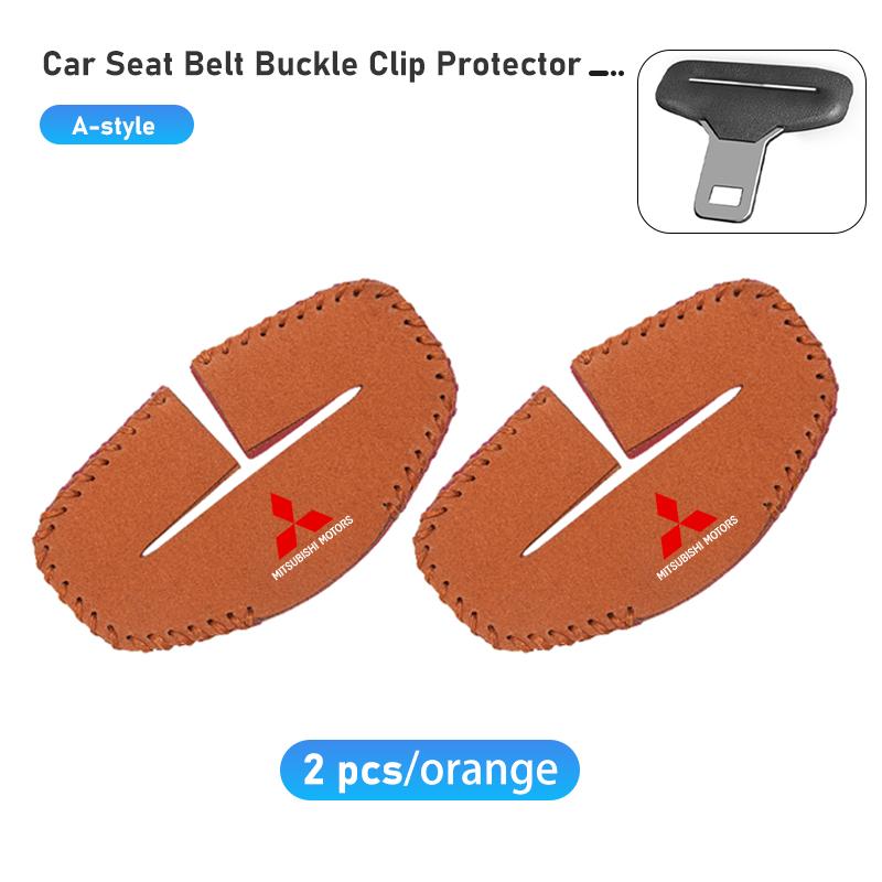 Car Seat Belt Buckle Protective Cover Safety Belt Plug Clip Case Accessories For Mitsubishi Outlander Lancer L200 ASX Pajero