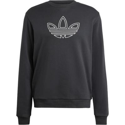 adidas Originals Trefoil Crew Outline Series Fashion Comfortable Versatile Round Neck Sweatshirt Men Sweatshirt Black JJ1513