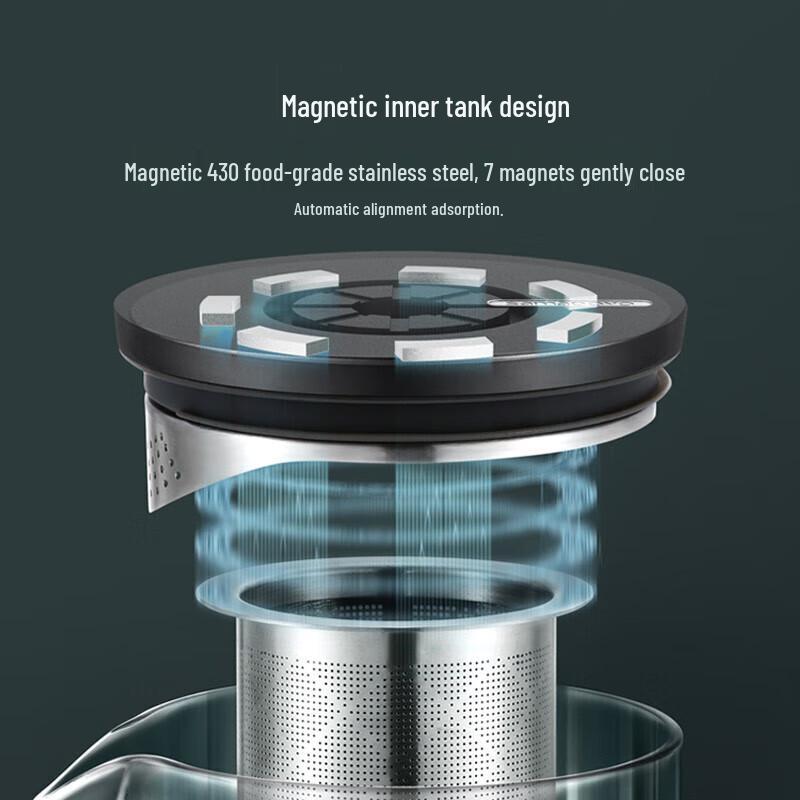 Shangming LV04 Heat-Resistant Glass Teapot with Stainless Steel Infuser