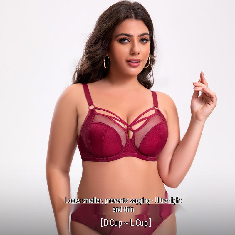 Plus Size Anti-Sagging Breathable Lingerie for Women with Large Busts.