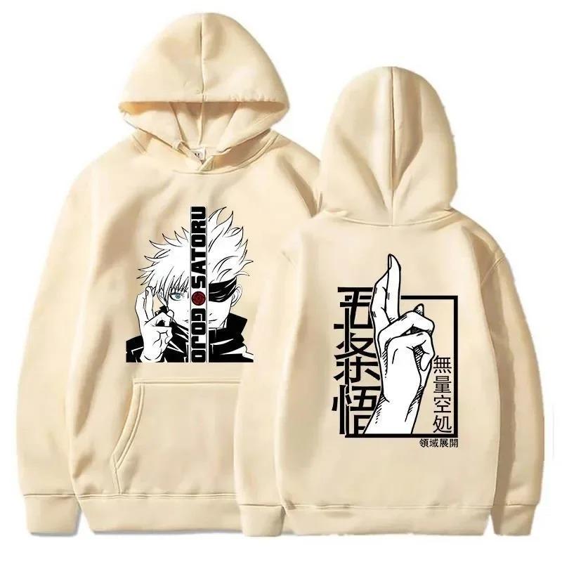 Neues Anime Sweatshirt Cool Gojo Satoru Grafikdruck Kapuzenpullover Herrenmode Bedruckter Kapuzenpullover Lässiges Oberteil Kapuzenpullover Anime Kapuzenpullover