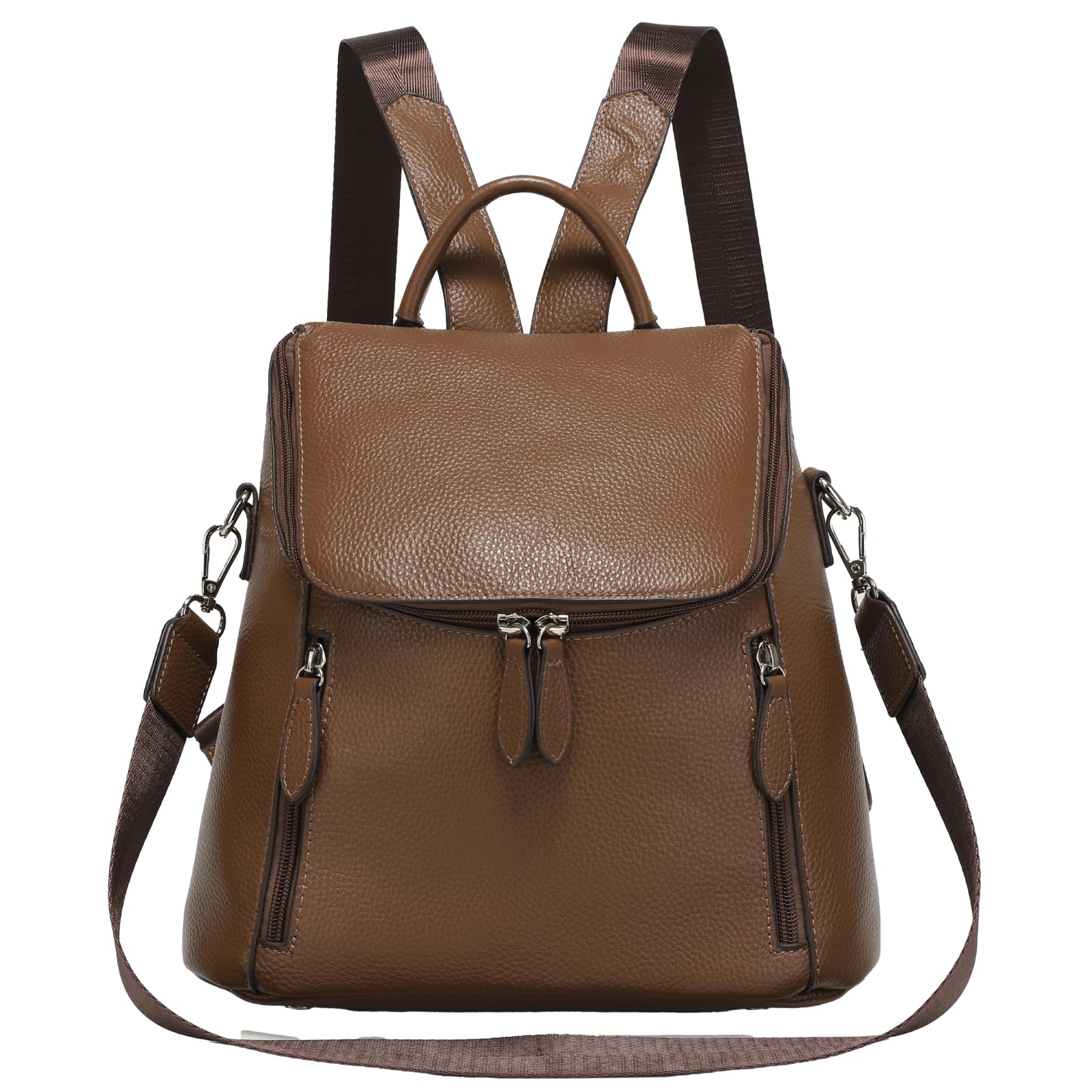 

Leather Genuine Leather Large Capacity Backpack with Shoulder 99481 [QUAY] 3-way Backpack, Bag, Women s Strap, (Taupe)