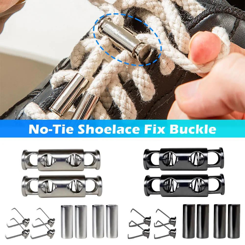 1 Paar Premium Metall-Kapsel-Schnallenverbinder Langlebige Faule Schnellbinder Schnürsenkelteile Für Lässige Sneaker Schuhe