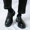 New Black Men's Leather Shoes Comfortable and Thick Bottom Style Leisure and Party Daily Business Dress Shoes 38-46