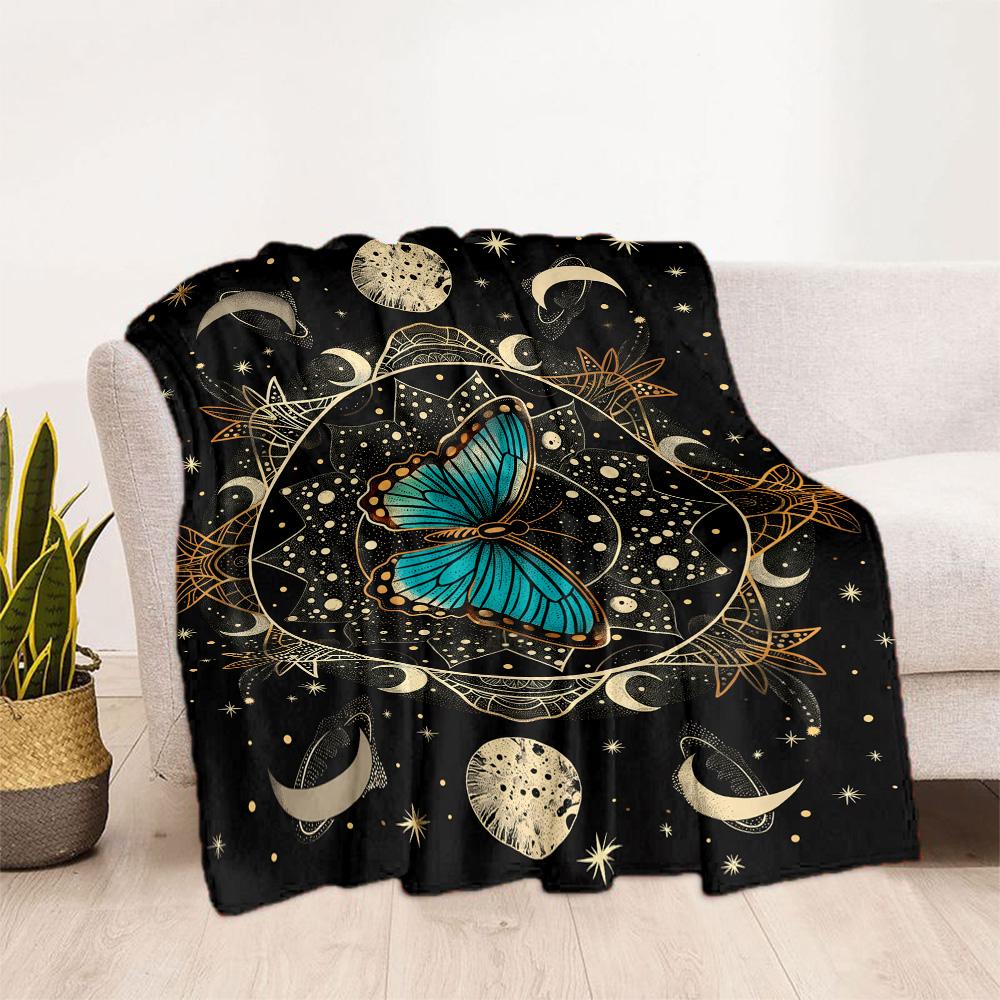 Cosmic Butterfly Mandala Blankets are suitable for living rooms, bedrooms, camping, and other places, making them an ideal choice for gifts.