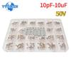 480pcs 24 Types Monolithic Ceramic Capacitor 50V 10pF-10uF Ceramic Capacitor Assorted Kit Electronic Capacitors Set