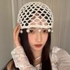 Bohemian Style Crochet Hollow Tassels Knitted Hat Hollow Out Ethnic Style Hat Knit Beanies  Girls