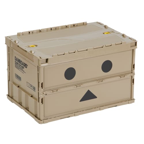 [.co.jp limited] TRUSCO Danbo Thin Folding Container 50L with Lock Lid TR-C50B-A-DNB Storage Case Storage Box