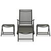 Maison Exclusive - Salon de jardin 3 pcs textilène et aluminium noir