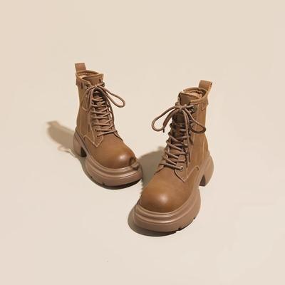 Martin Boots Women's Spring and Autumn New Outdoor Western Sichuan Travel Short Boots Thick-soled Fried Street Locomotive Boots