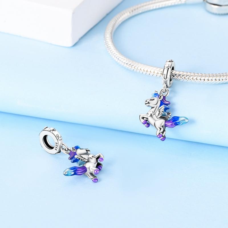 Original Charms Copper Star And Moon Unicorn Pendants Fit Charms Plata Bracelets For Women Jewelry Making Diy Fine Gifts