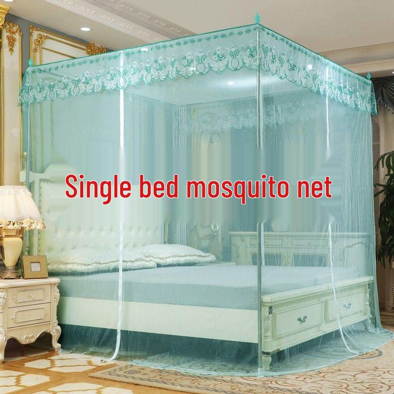Encrypted Zipper Mosquito Net for 1.2m-2m Beds, Three-Door Design