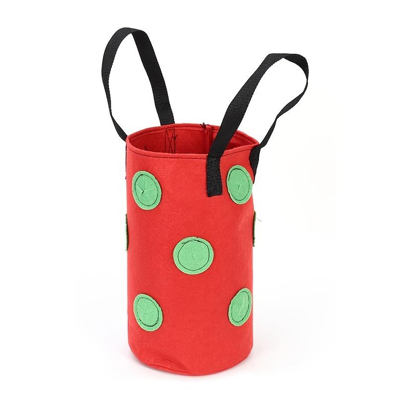 

1Pc Hanging Planting Bag Strawberry, Tomato Hanging Planting Bag Vertical Garden Strawberry Planting Pot красный