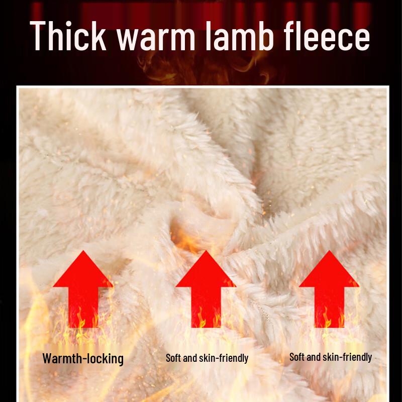 EASTERN CAMEL Herren Übergröße Kapuzen Sherpa gefütterte Winter Steppjacke