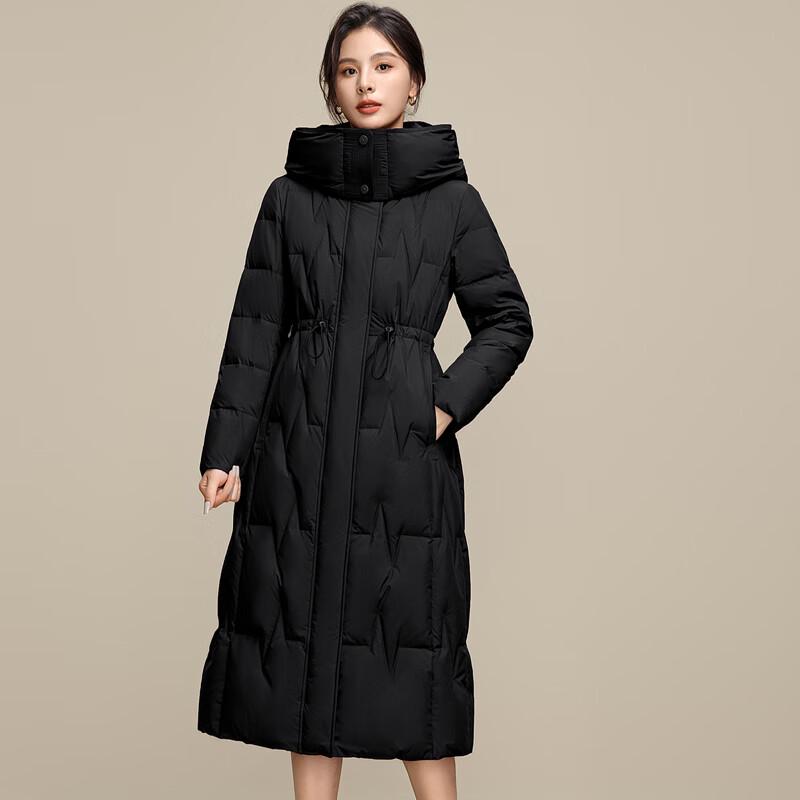 XueZhongFei Women's Hooded Long Down Jacket X40141180F