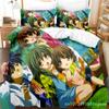 Anime Clannad Nagisa Furukawa Ložní souprava pro chlapce a dívky, velikost Twin Queen Size, povlak na peřinu a polštář, postel pro děti a dospělé, domácí textilní oblečení