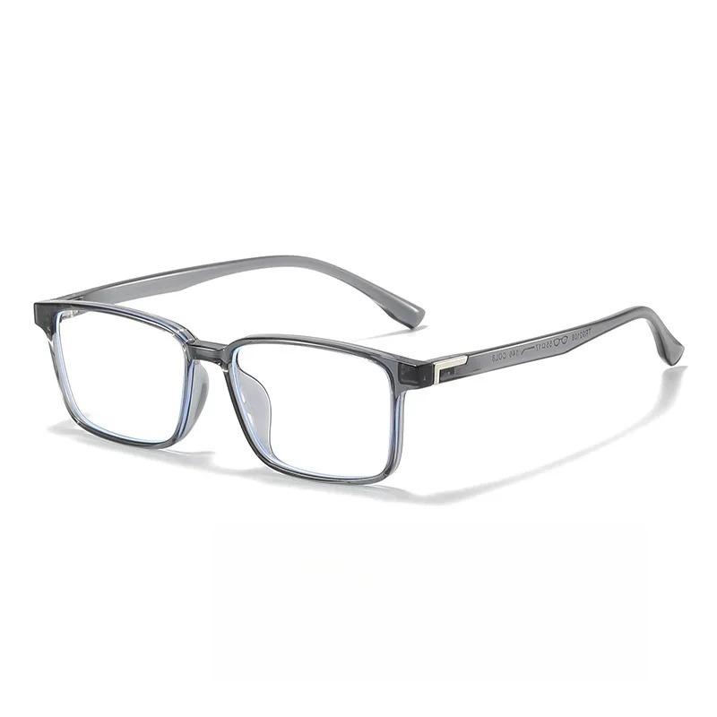 New Ultra Light TR90 Square Anti Blue Light Glasses High-end Simplicity Comfortable Business Men and Women Plain Eyeglasses