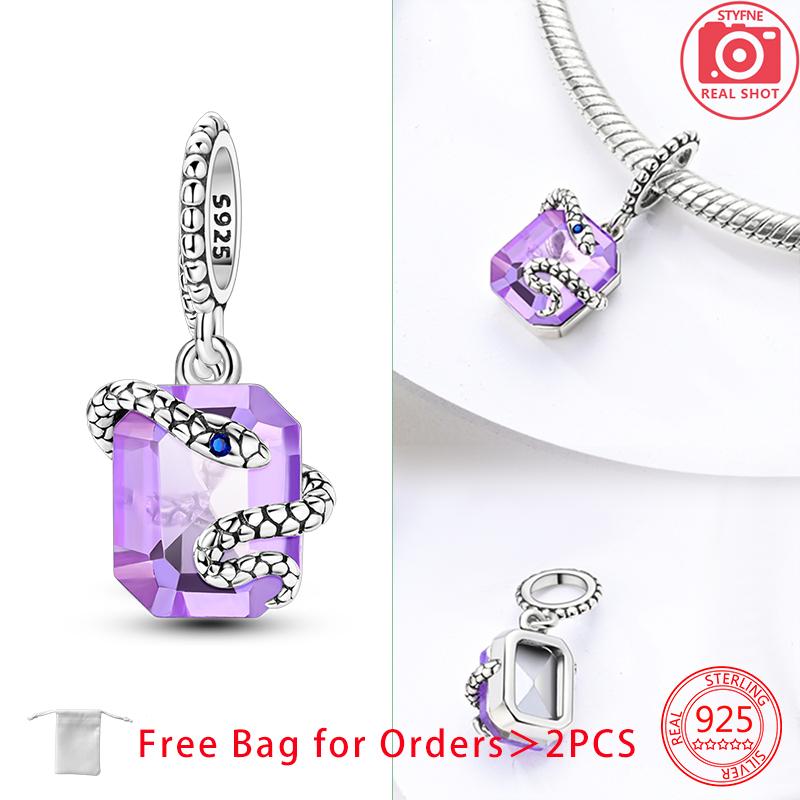 Exquisite Elegant Copper Snake Charms Beads Fit Bracelet Necklace Accessories Bead Jewelry Making Fine Jewelry Gift