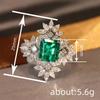CopperGreen Zircon Ring For Women Luxury Square Full AAA Cubic Zirconia Wedding Flower Jewelry Gifts