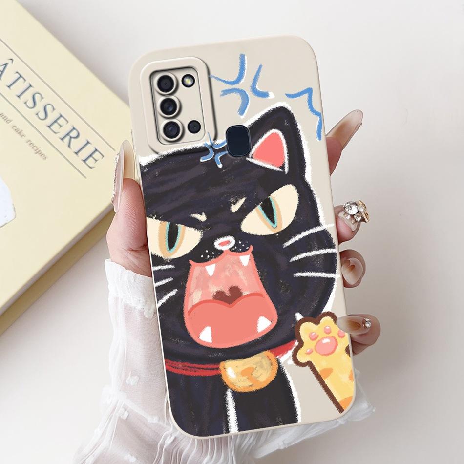 For Samsung Galaxy A21s Cute Panda Rabbit Cartoon Soft Silicone Case For Samsung A21S SM-A217F Camera Protective Phone Cases