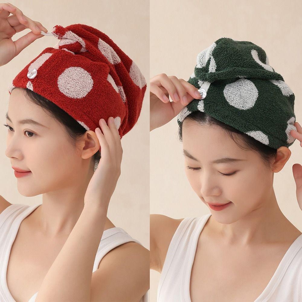 Combed Cotton Hair Towel Mint Green Luxury Hair Dry Towels New Hair Wrap Drying Tool