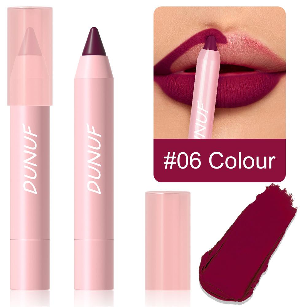 Ruj Creion Impermeabil Sexy Roșu Nud Violet Nuanță Mat Ruj Creion de buze de durată Pen Machiaj de lungă durată Cosmetic