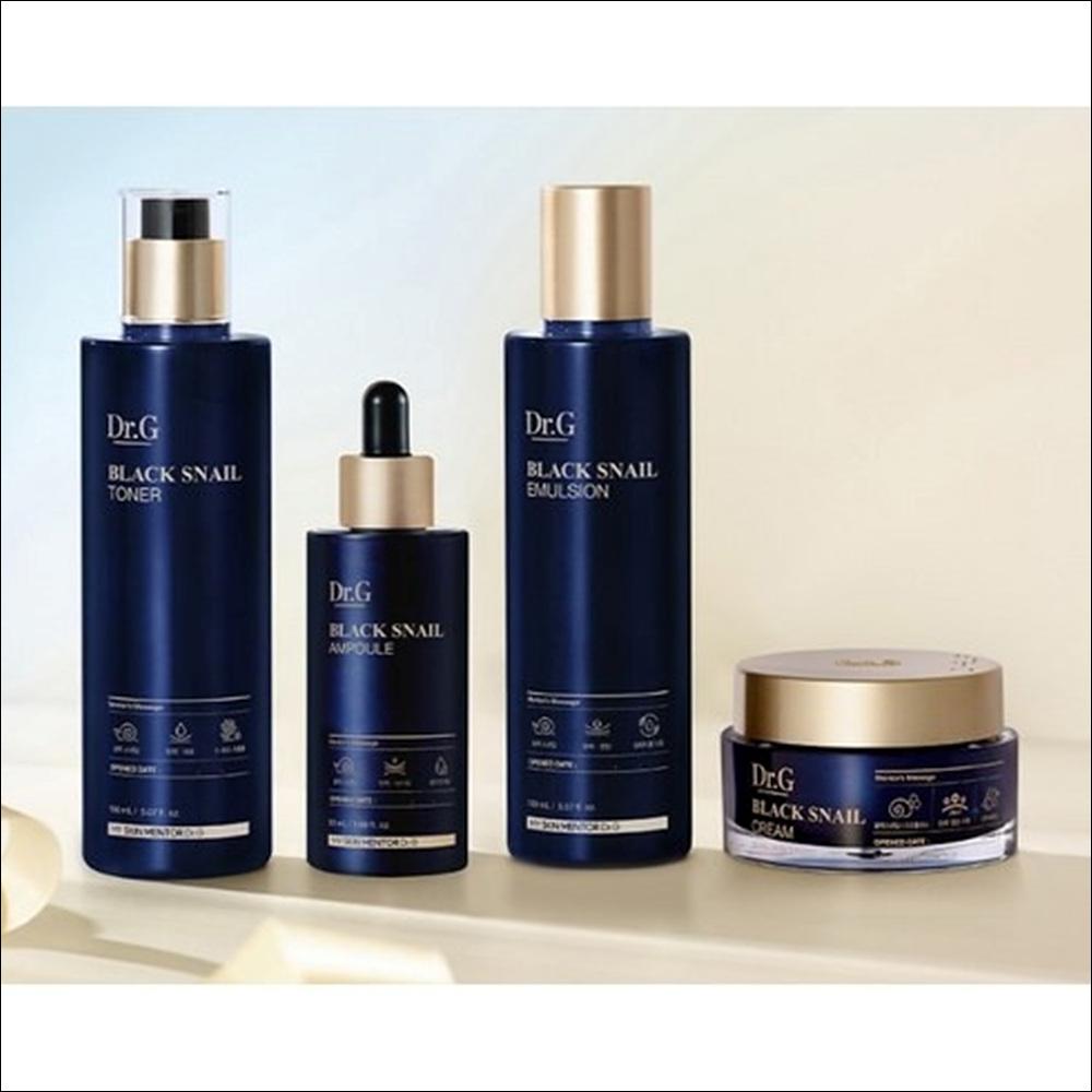Dr.G BLACK SNAIL Prestige Gift Set (Skin Toner 150ml / Emulsion 150ml / Ampoule 50ml / Cream 50ml) 1 SET
