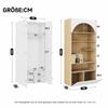 Wardrobe Set, Pet Cabinet, 270 x 50 x 200 cm, with Clothes Rail, Cat Climbing Wall and Cushion, for Bedroom, Living Room and Hallway, White+Wood Look