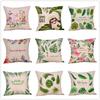 Tropical Plant Linen Pillowcase: Digital Print Cushion Cover
