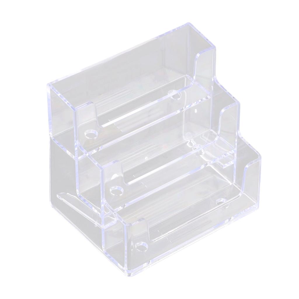 Transparent Business Card Case  Acrylic Card Storage Box Multi-Layer Business Card Holder Capacity For Exhibitions
