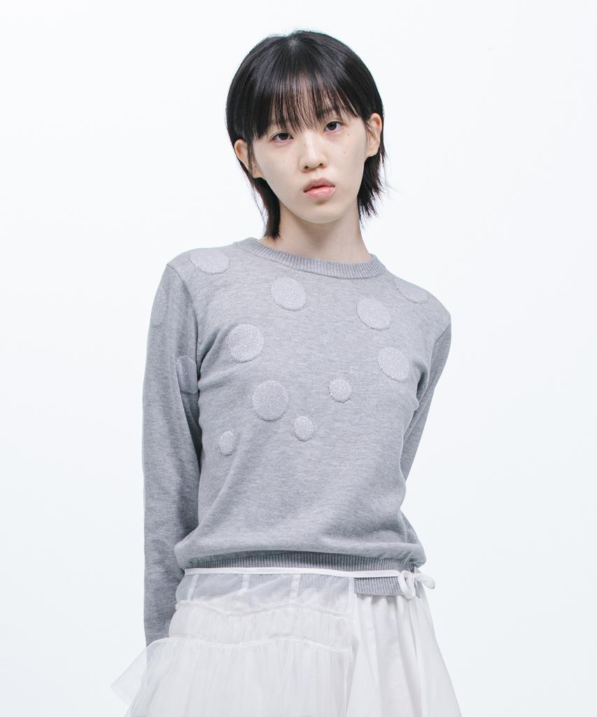 Ohesio Dot Glitter Knit, Gray