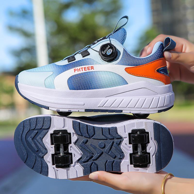 New Style Crazy 4-Wheel Roller Skates for Kids: Transformable Sneakers for Boys, Girls, and Teens