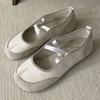 Fashion Elegant Cross Strap Split Toe Flat Shoes 2025 Mary Jane Casual Soft Outside Low Heels Shoes Walking Slip On Loafers Lady Flats