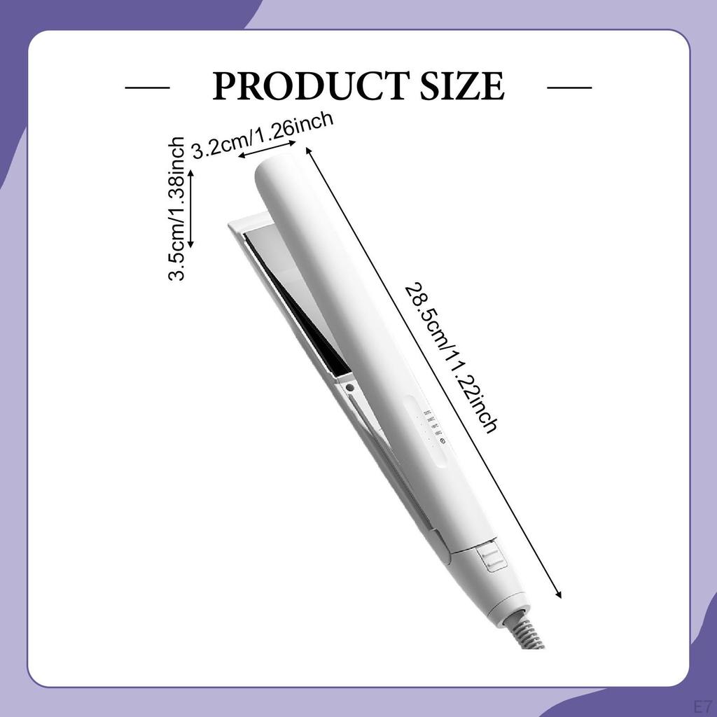 Flat Iron Hair Straightener Curling Portable Gifts Fast Heating Lightweight