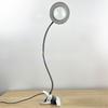 Flexible LED Magnifying Glass Lamp 5X Magnification Clip on Desk Lamp  Soldering Work
