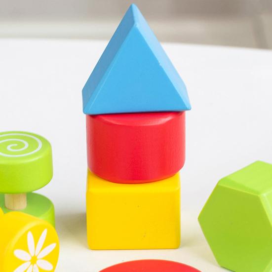 Baby Busy Cube Toy Sorting Fine 8-In-1 Wooden Activity Motor Skills Color Shape Cube Travel Portable