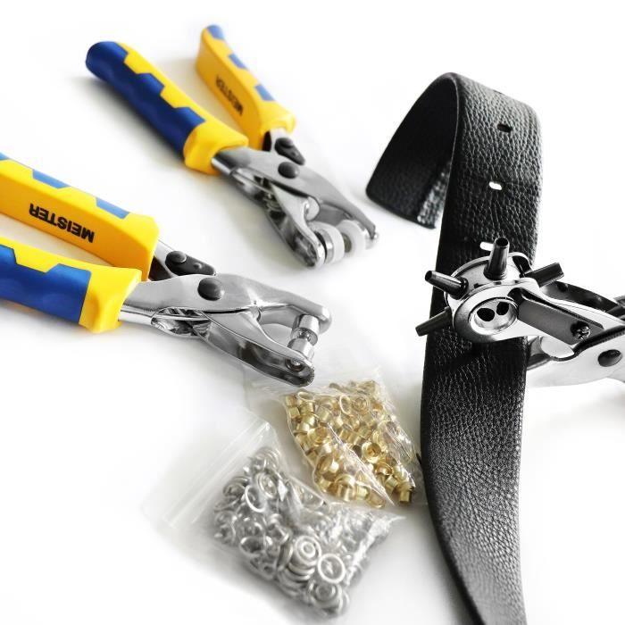 S&;R HOBBY Set Punch Pliers, Eyelet Pliers, Rivet Pliers 2-2.5-3-3.5-4-4.5 Mm. With 6 Interchangeable Tubes.