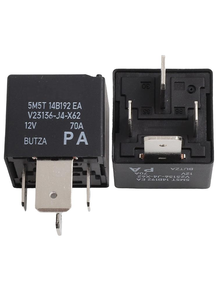 Car Relay Bundle of 2 PC DC12V 70A Suitable for Various For Ford Models