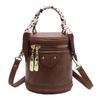 Women's Handbag with A High-End Retro Aesthetic, Fashiable and Versatile, Unique Design, Scarf Round Bucket Bag