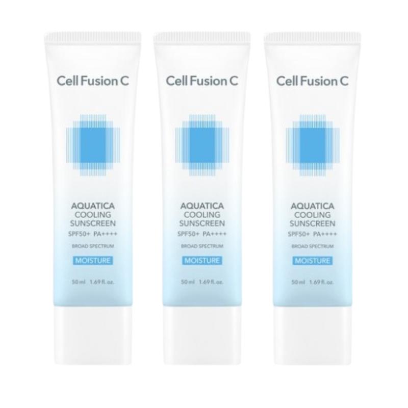 Cell Fusion C Aquatica Cooling Sunscreen 50ml SPF50+ PA++++ Hydrating UV Protection Lightweight Water Essence Non-Greasy Finish