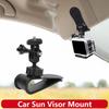 תפס תושבת למגן שמש לרכב למצלמת GoPro Hero Insta360 DJI SJCAM AKASO Action עם סיבוב 360 מעלות ומתאם 1/4 בורג אגודל