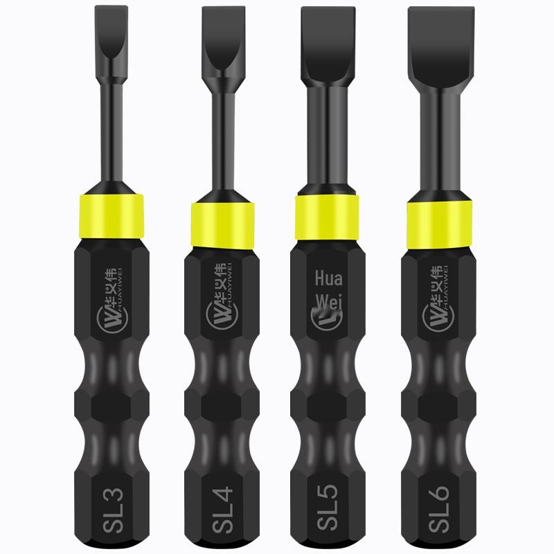 Impact-Resistant Slotted Drill & Screwdriver Bit for Electric and Pneumatic Tools