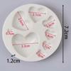 Cake Topper Mold 8 Cavity Silicone Mold Silicone Anti Stick Heart Mold Easy Demold Soft Fondant Mold Fondant Decoration