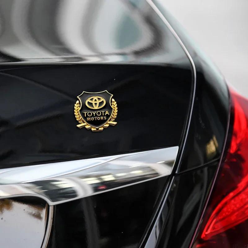 2026 Neu Für Toyota 3D Metall Auto Karosserie Kofferraum Aufkleber Emblem Abzeichen Decals Dekoration für Toyota Chr rav4 Yaris prius avensis Corol
